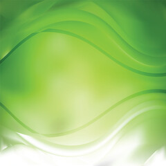Abstract Green Wave Background Template
