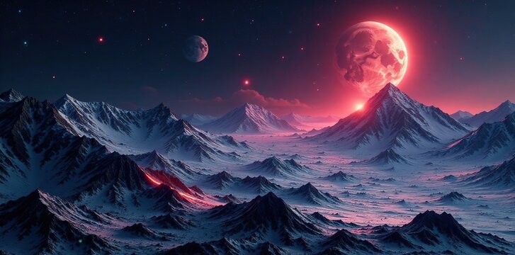 Makemake's surface with cryovolcanic features and dark terrain, astronomy, outer space, makemake