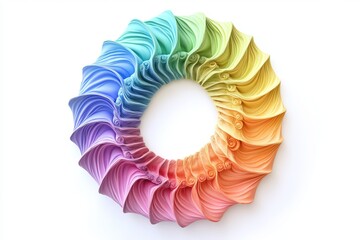 spiral rainbow on isolated
