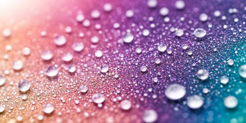 Water Drops on Glittering Surface