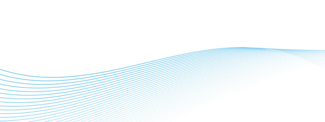 abstract blue wave lines on white background