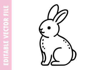Obraz premium rabbit line vector design