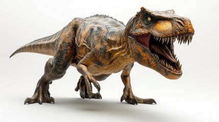 Fototapeta premium Unique Concavenator Dinosaur Species on White Background. Generative AI