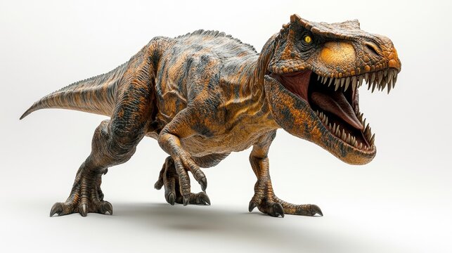 Unique Concavenator Dinosaur Species on White Background. Generative AI