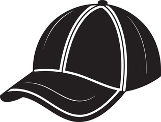 A simple cap silhouette and isolated vector art.