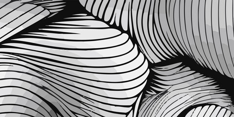 Beautiful black and white background design with flowing black and white lines. A wall background with a vibrant black and white color of the world, lovingly made of a group of lines. black and white