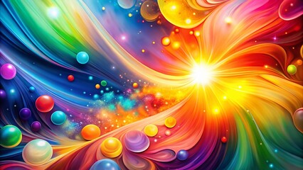 Vibrant Colorful Background with Copy Space for Positive Messaging and Design