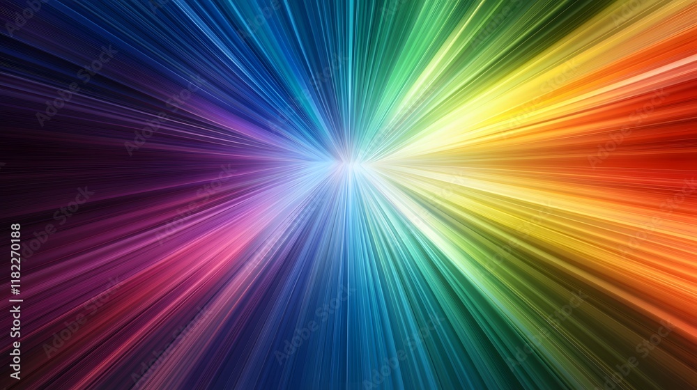 Poster dynamic light burst event abstract background digital art colorful spectrum close-up visual experien