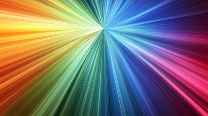 Obraz premium Vibrant light rays creating colorful patterns abstract space digital art bright environment dynamic viewpoint
