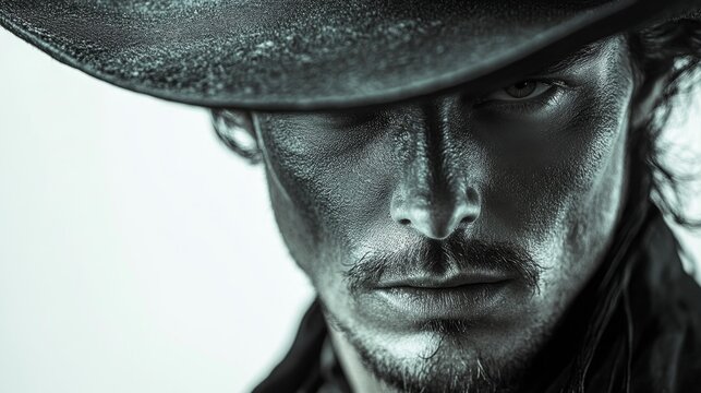 Close-Up of a Masked Hero on White Background. Generative AI