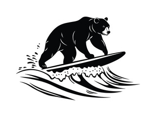 Summer Bear Silhouettes for Seasonal Fun Designs