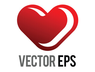 Y2K gradient red retro heart and star icon