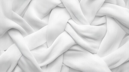 Obraz premium Elegant white woven fabric texture high resolution branding seamless design sophisticated look
