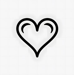 heart drawn on a white paper