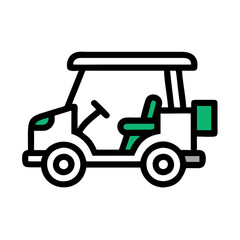 golf cart car icon design