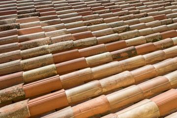 Roof tiles background