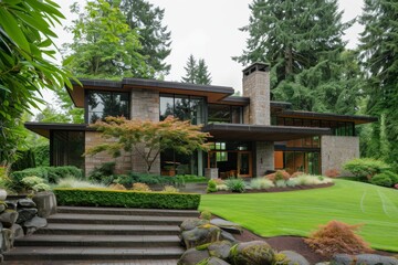 Exterior of a modern luxury home