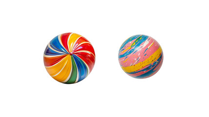 Beach ball isolated on white background. Colorful summer toy.