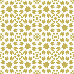 Gold and white abstract seamless pattern