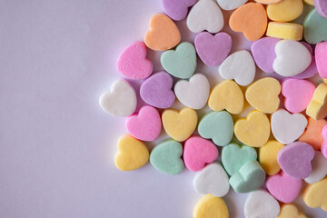 colorful candy hearts 