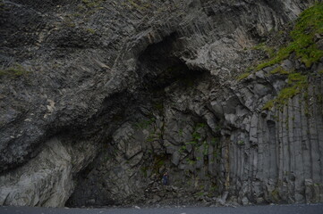 Cave on the beach in Iceland
