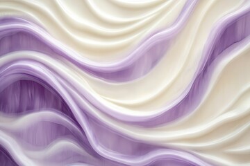 Obraz premium Creamy, wavy, purple, and off-white abstract texture.