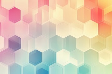 Fototapeta premium Abstract pastel hexagon pattern, gradient colors.