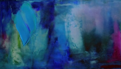 Fototapeta premium ethereal blue abstract painting with textured strokes and gradients for modern interiors, evoking tranquility and creativity
