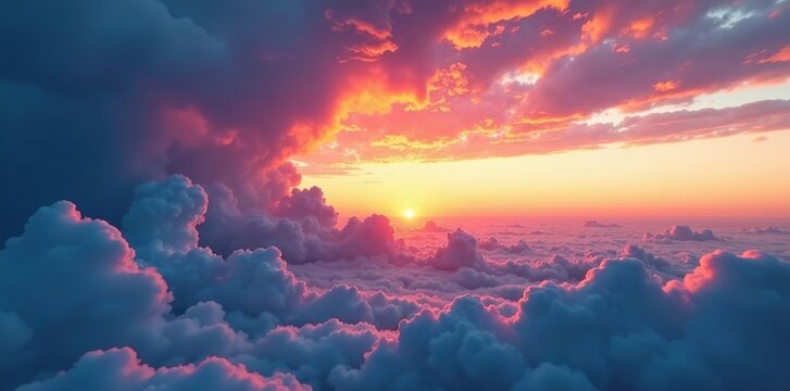Clouds gather at sunset as a layer of stratocumulus rolls in, layer, weather