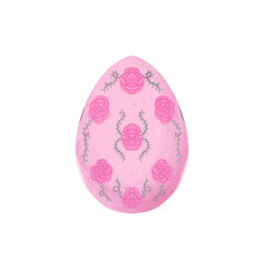 Easter egg wih flower pattern