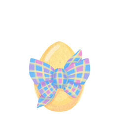 easter egg with bow