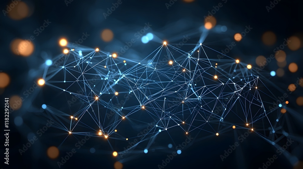 Poster visualizing the interconnected data highways of the digital landscape an abstract design showcasing 
