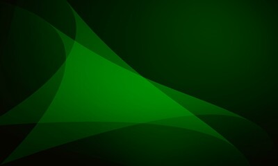 Abstract green background with layered translucent curves and dynamic wave shapes, perfect for modern, nature-inspired, or elegant designs.