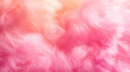 Fototapeta premium Soft, colorful background of pink fluffy cotton candy, abstract and blurred