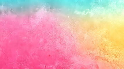 Obraz premium A colorful gradient background featuring pink, yellow, and turquoise tones, complete with a noisy grain texture.