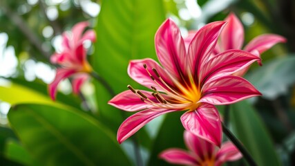 Fototapeta premium Tropical Kenanga Flower Bloom, Lush Nature