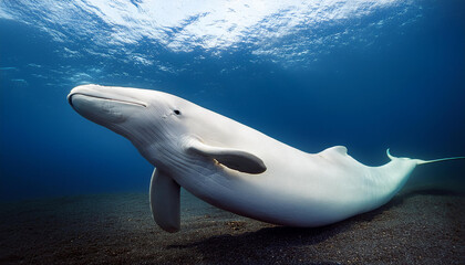 Fototapeta premium beluga whale fish isolated on heritage photograph useful resource