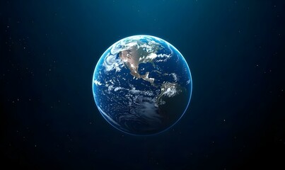 Fototapeta premium Earth's Embrace, a vibrant representation of Earth's beauty, showcasing lush landscapes, swirling oceans, and a harmonious connection to nature.