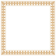 Luxury golden rectangle certificate border pattern line photo frame islamic wedding invitation background