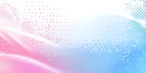 Abstract Pink and Blue Wave Background with Halftone Dots Design