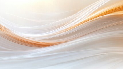 Fototapeta premium Elegant flowing white streaks with coral and peach tones smooth gradient background minimalist design high detail