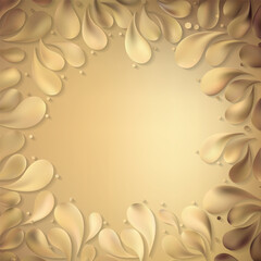 Brown Arc Drops Background Template