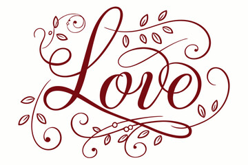 love typography vector design