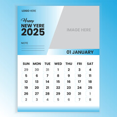 2025 Editable Calendar Template | Vector AI, EPS, PDF | Professional & Print-Ready