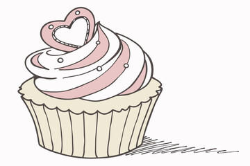 illustration of a cupcake