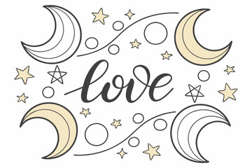 love typography vector design