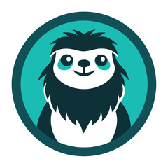 A trendy hipster sloth mascot logo featuring a chill sloth with glasses, a stylish beard, and a beanie, radiating laid-back vibes and modern charm. Perfect for branding!