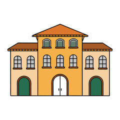 An Italianate duplex features two units with ornate details like tall windows, decorative brackets, and low-pitched roofs, blending 19th-century elegance with practicality.