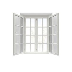 Obraz premium Open White Window, Winter View