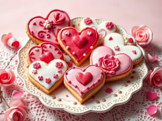 Valentine's Day Cookie Decorating Display - Elegant & Vibrant